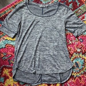 Athleta Navy/White Striped Top - Size L